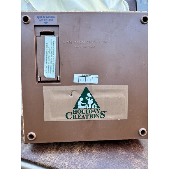 Vintage Holiday Creations Animated Christmas Angel Playing Harp Music 1995 - Picture 8 of 14